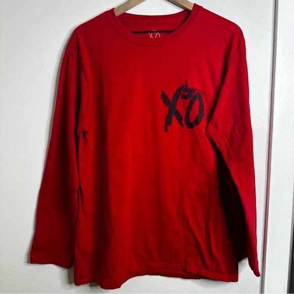 The Weeknd Urban Outfitters Red Long Sleeve Large Top - Picture 3 of 4